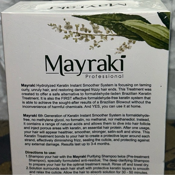 2 Mayraki Professional Keratin Instant Smoother System Purifying Shampoo+Keratin - Picture 10 of 15